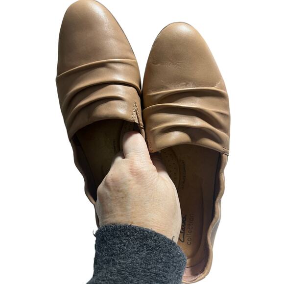 Clarks Jenette Ruby Leather Shoes 10 - Picture 2 of 8